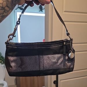 Coach Black and Silver small shoulder bag